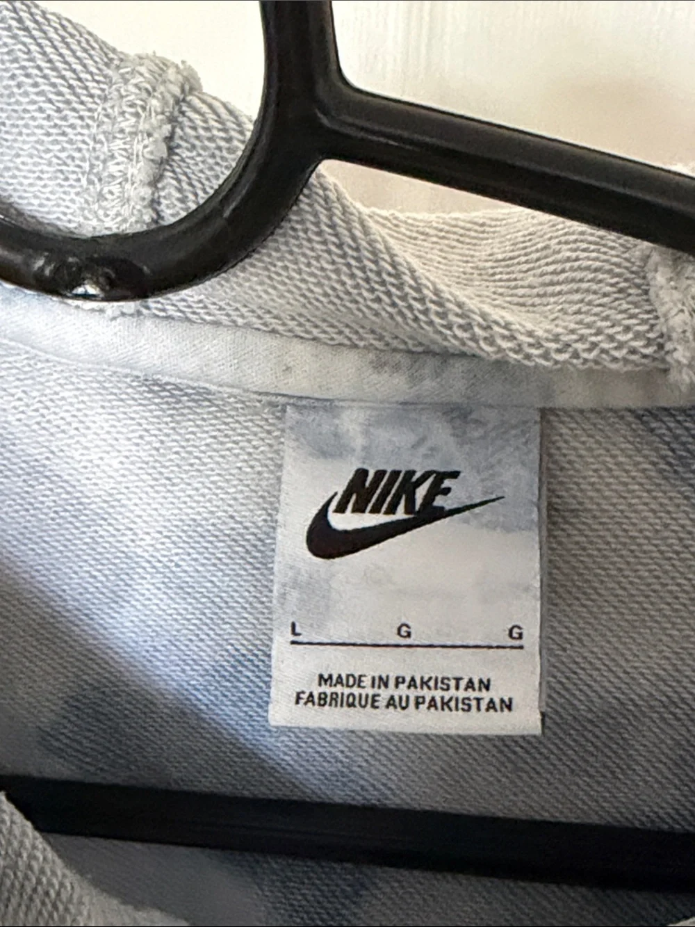 Nike Kids Tie-Dye Hoodie & Black Joggers Set - Gray/Black
